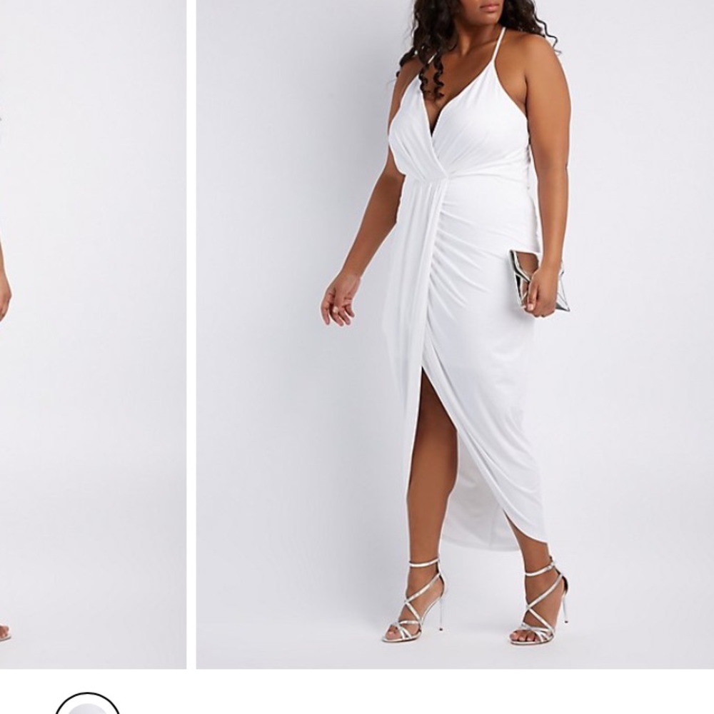 White wrap dress